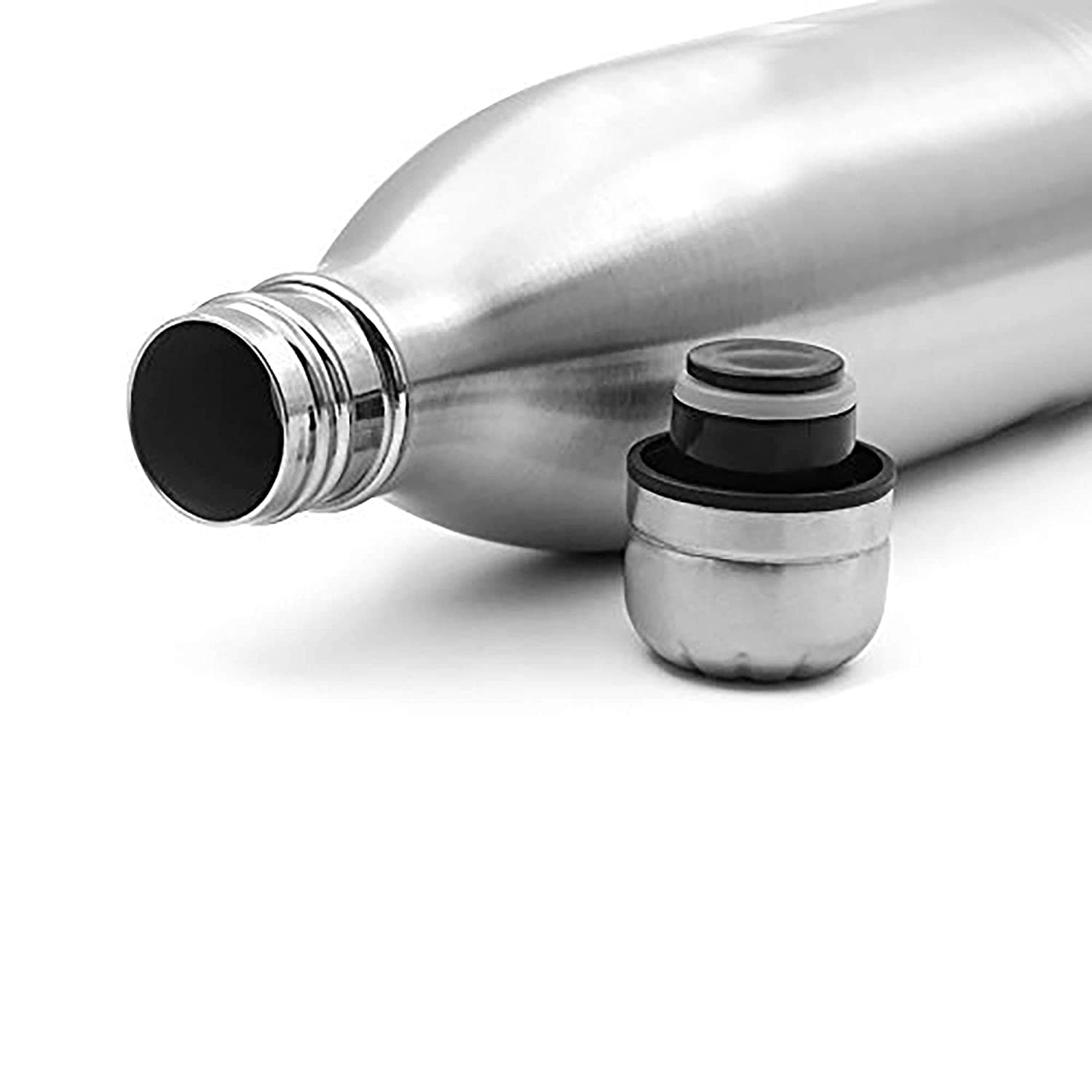 Milton Thermosteel Vacuum Insulated Bottle - Silver/Black - 350 ml