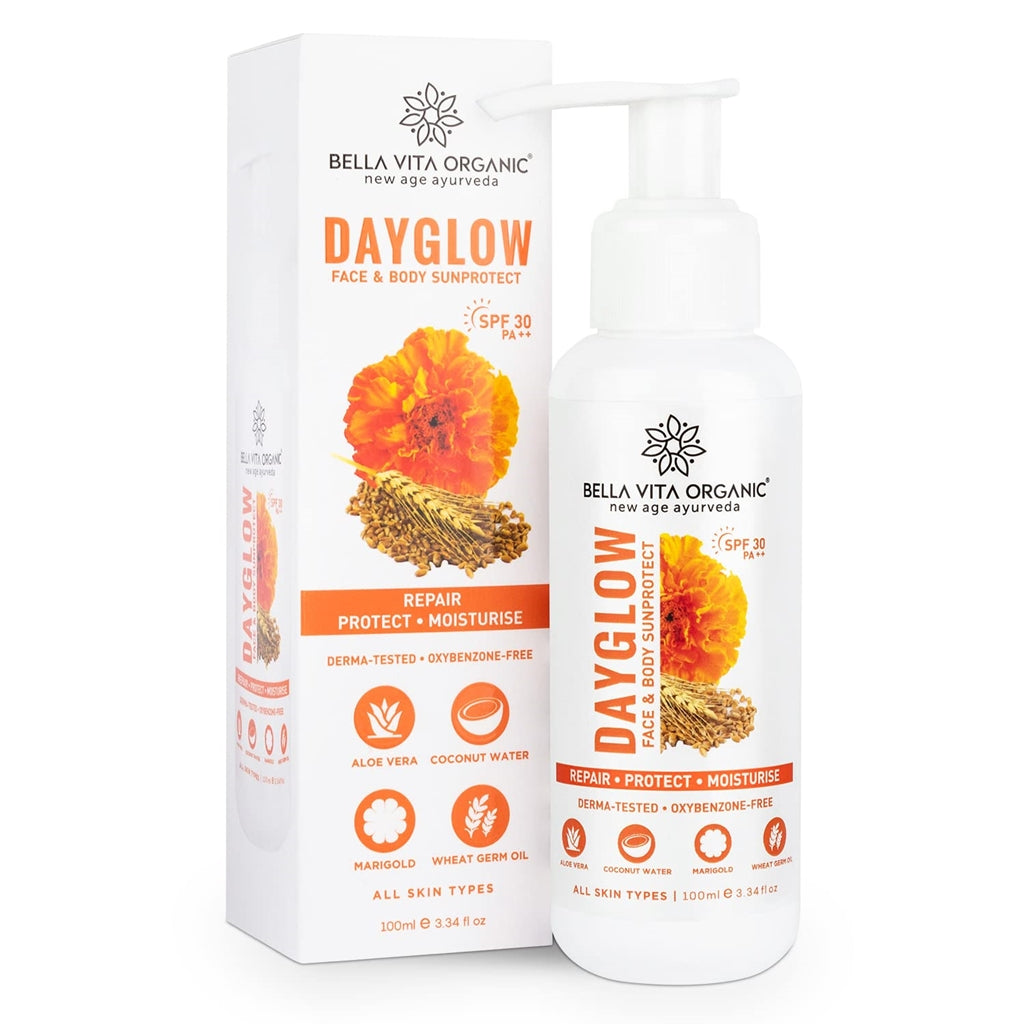 Bella Vita Organic Day Glow Sun Protect Face And Body Lotion SPF 30+ - Distacart