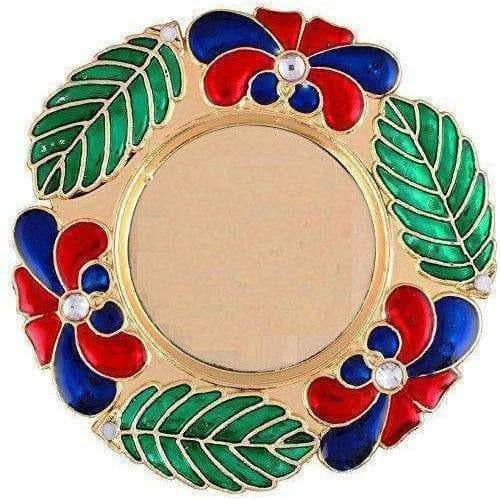 Golden - Haldi Kumkum Holder Tilak Thali Golden - Distacart