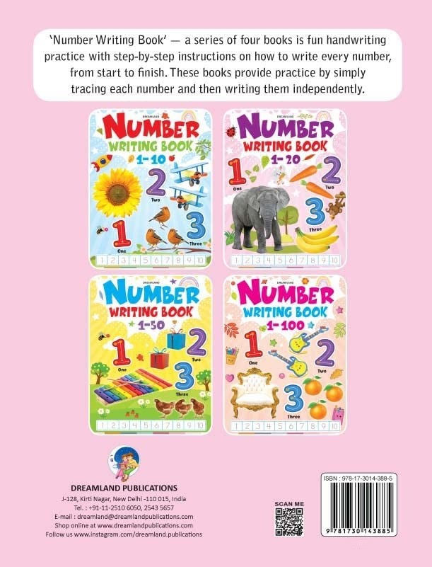 Dreamland Number Writing Book 1-20 - Distacart