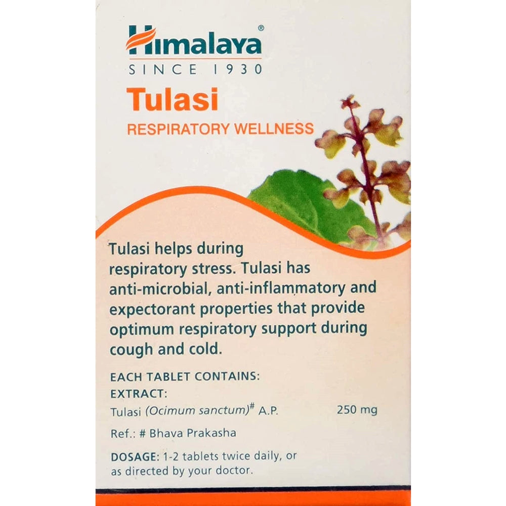 Himalaya Wellness Pure Herbs Tulasi Respiratory Wellness - 60 Tablets - Distacart