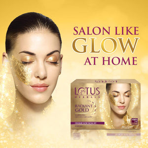 Lotus Herbals Radiant Gold Cellular Glow Facial Kit ingredents