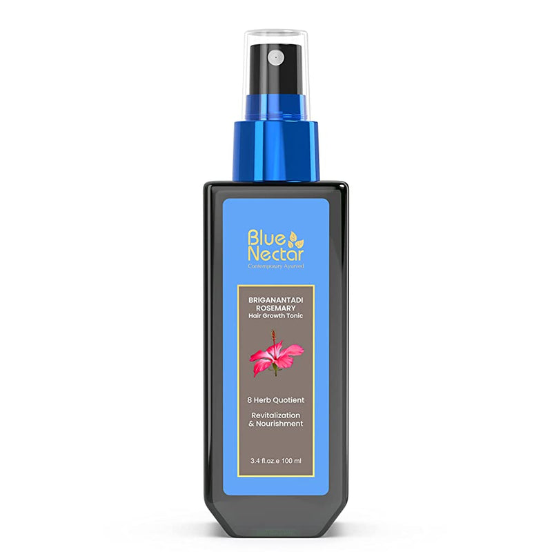 Blue Nectar Briganantadi Hair Tonic with Almond Rosemary Oil for Hair Growth - Distacart