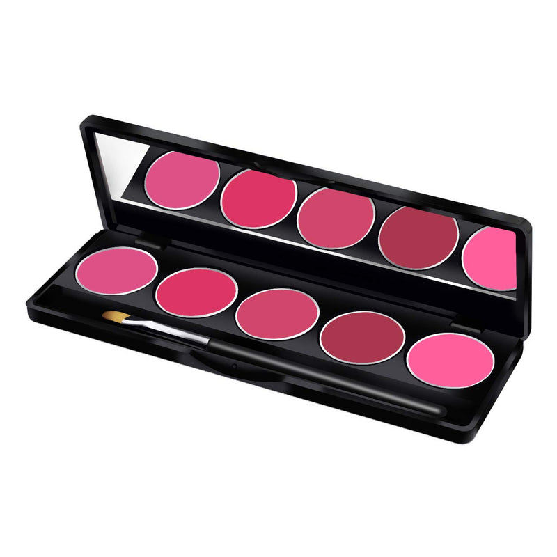Glamgals Hollywood-U.S.A 5 Color Lipstick Palette, Dark Pink - Distacart