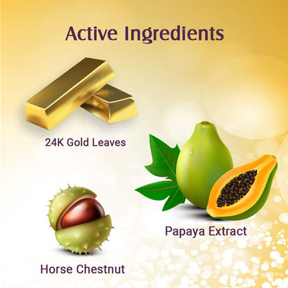Lotus Herbals Radiant Gold Cellular Glow Facial Kit ingredents