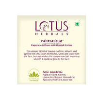 Thumbnail for Lotus Herbals Papayablem Papaya-N-Saffron Anti-Blemish Creme
