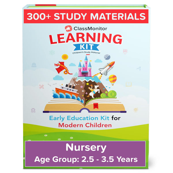ClassMonitor All in One Nursery Learning Educational Kit with Free Mobile App includes 14+ Preschool Activities for kids of Age 2.5 - 3.5 Years - Distacart