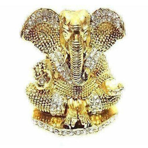 Diamond Stone Studded Ganesh Idol - Distacart