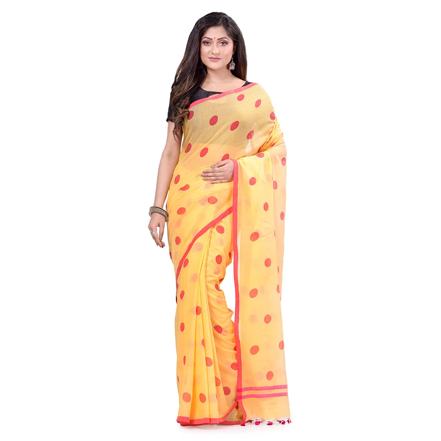 Desh Bidesh Women's Traditional Soft Mulmul Bengal Handloom Pure Cotton Saree - Distacart