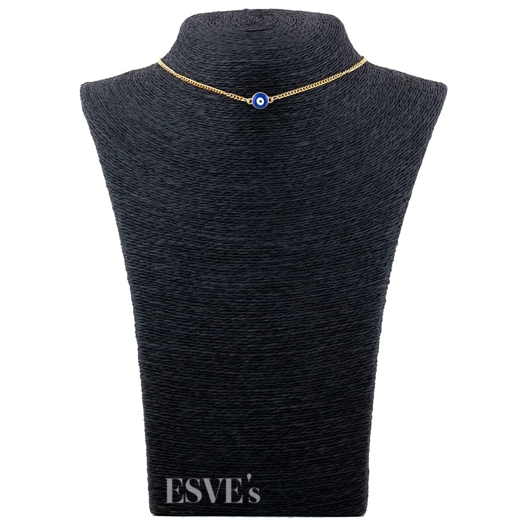 Gold-Toned Alloy Evil Pendant Necklace - The Pari - Distacart