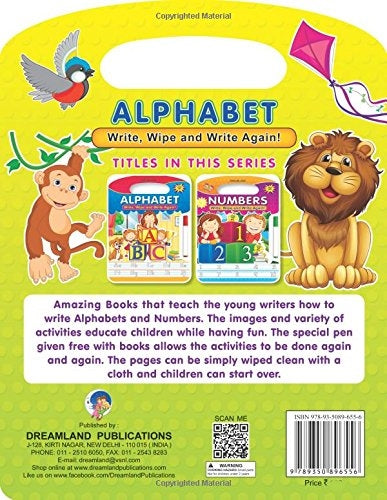 Dreamland Write and Wipe Book - Alphabets - Distacart