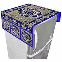 Thumbnail for Cotton Refrigerator Cover Set - Blue - Distacart