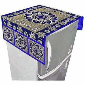 Cotton Refrigerator Cover Set - Blue - Distacart