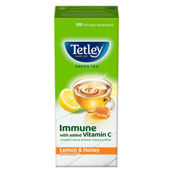 Tetley Green Tea Lemon and Honey (100 Tea Bags)