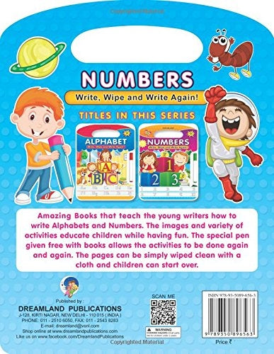 Dreamland Write and Wipe Book - Numbers - Distacart