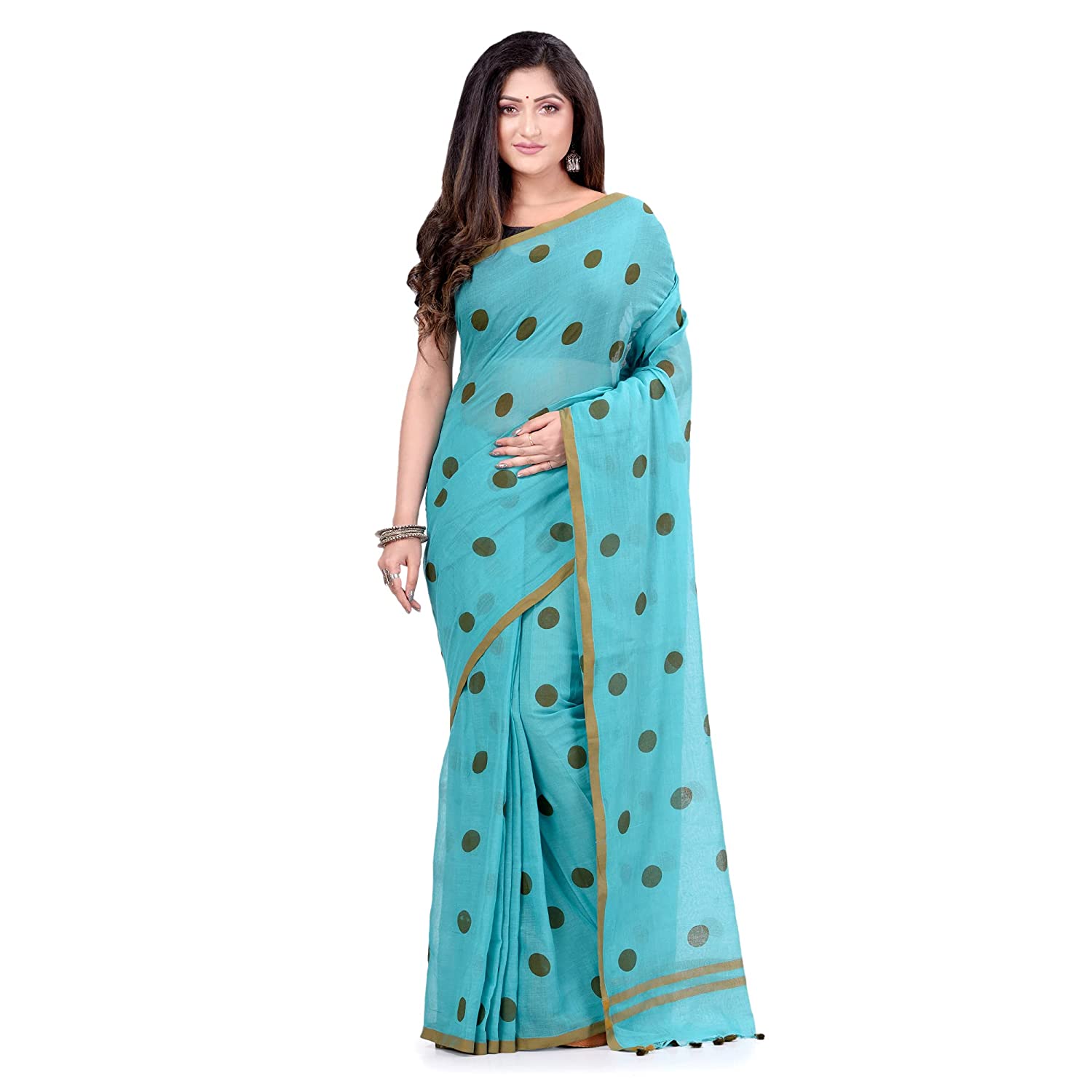 Desh Bidesh Women's Traditional Soft Mulmul Bengal Handloom Pure Cotton Saree - Distacart