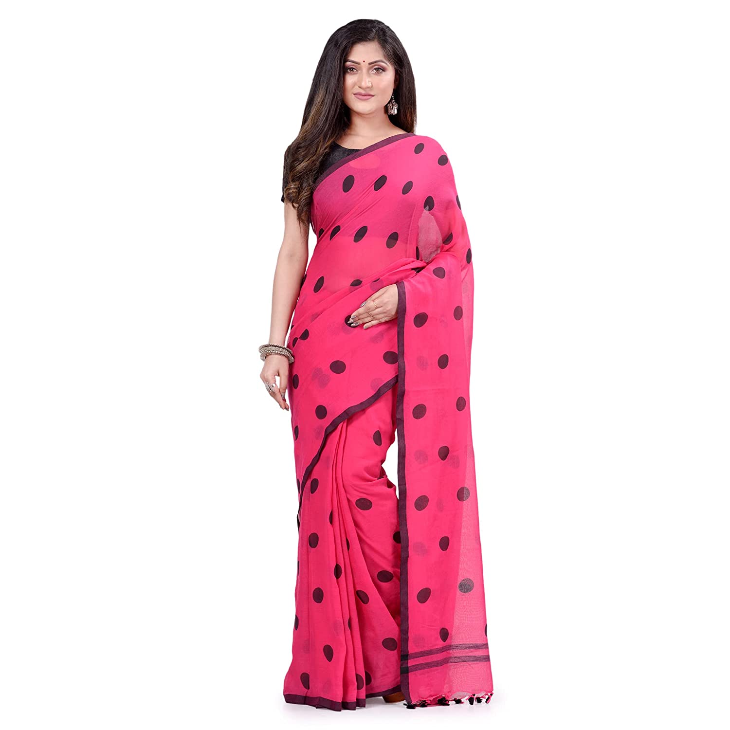 Desh Bidesh Women's Traditional Soft Mulmul Bengal Handloom Pure Cotton Saree - Distacart