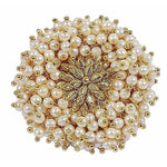 Thumbnail for Gold Plated Pearl Beads Polki Ring - Distacart