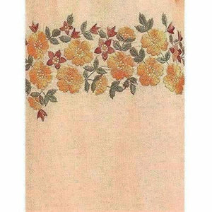 Chanderi Silk Unstitched Peach Color Dress Material - Distacart