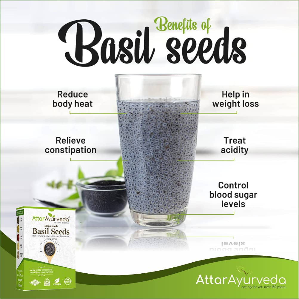 Attar Ayurveda Sabja Basil Seeds uses
