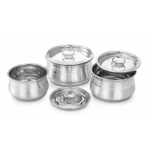 Stainless Steel Cooking & Serving Dish Pot Set of 3 - Distacart
