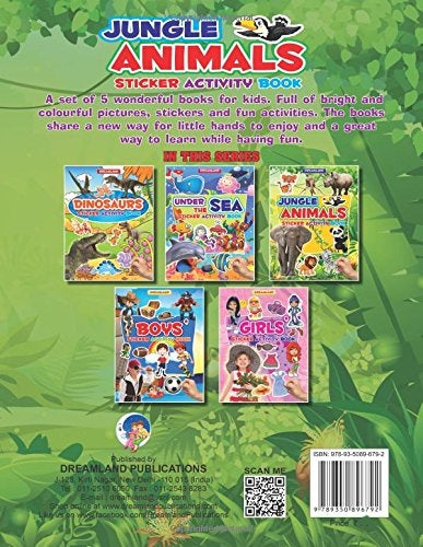 Dreamland Sticker Activity Book - Jungle Animals - Distacart