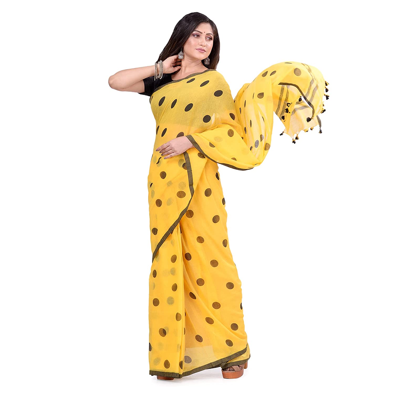 Desh Bidesh Women's Traditional Soft Mulmul Bengal Handloom Pure Cotton Saree - Distacart