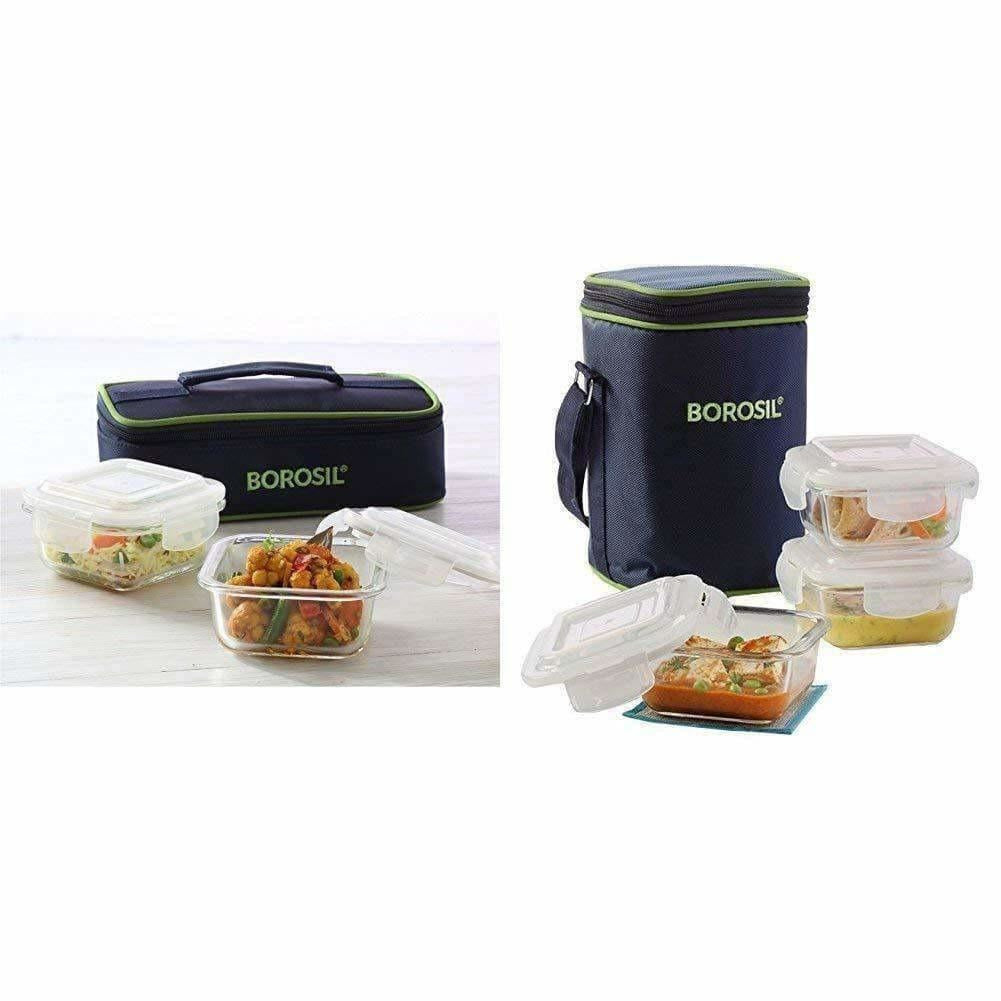 Glass Tiffin Set, 320ml, Set of 2 - Distacart