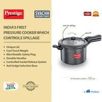 Thumbnail for Prestige Deluxe Plus Hard Anodized Outer Lid Pressure Cooker, 5 Litres,