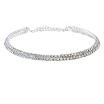 Thumbnail for Silver-Toned Alloy Double Line Silver Choker Necklace - The Pari - Distacart