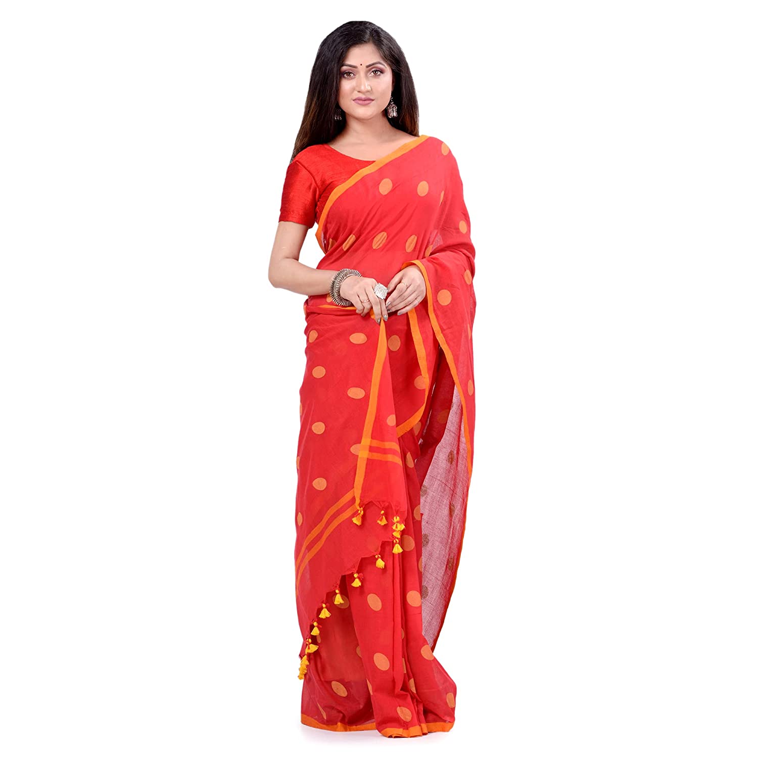 Desh Bidesh Women's Traditional Soft Mulmul Bengal Handloom Pure Cotton Saree - Distacart