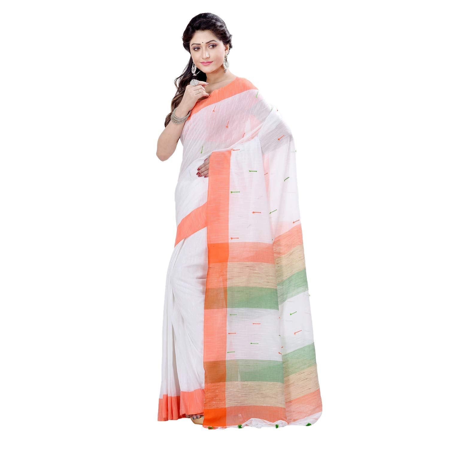 Desh Bidesh Women's Tant Cotton Saree With Blouse Piece - Distacart