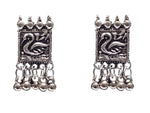 Thumbnail for Silver-Plated Alloy Oxidised Silver Geometric Necklace - The Pari - Distacart