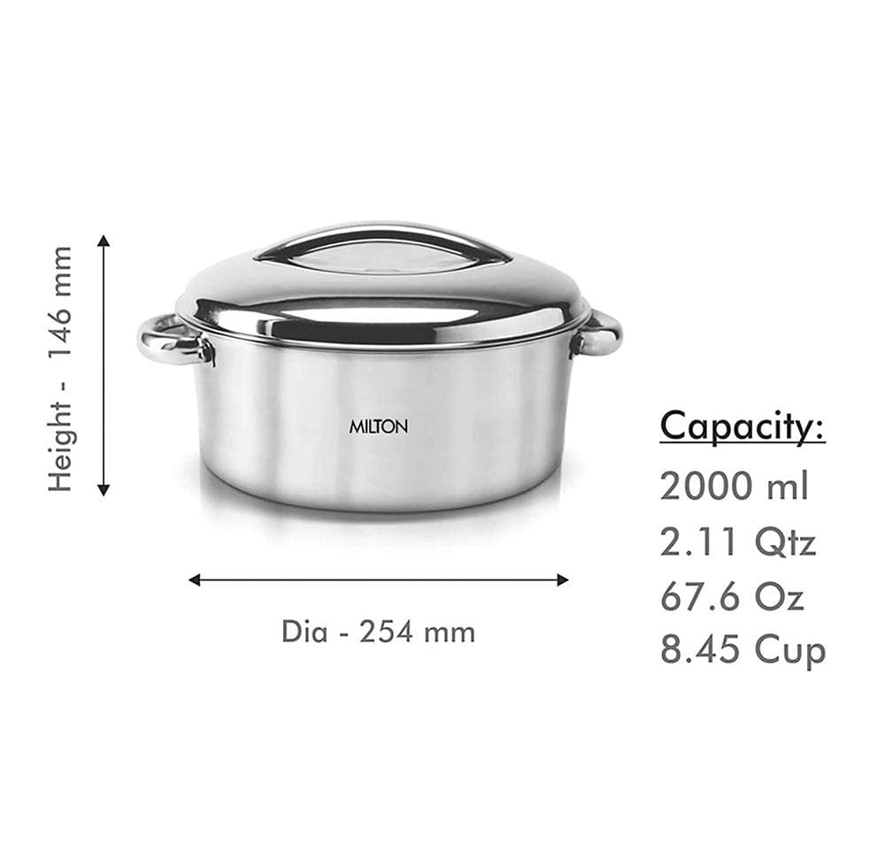 Milton Thermosteel Excel 2000 Casserole - Distacart