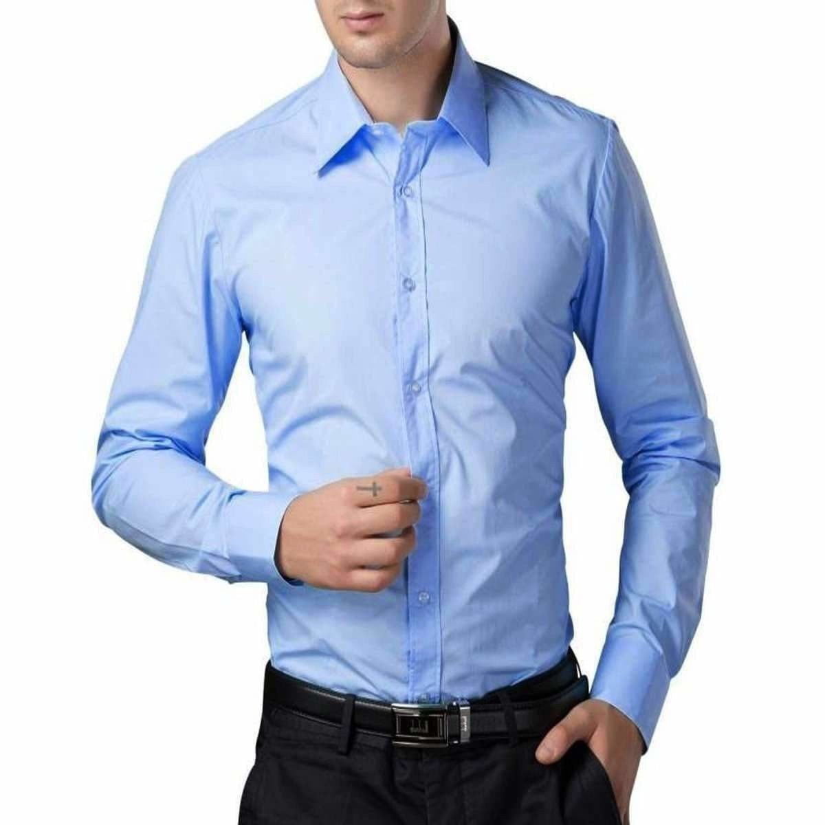Men's Cotton Solid Full Sleeve Shirts - Distacart