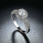 Thumbnail for Crystal Royal Queen Sterling Silver Plated Ring - Distacart