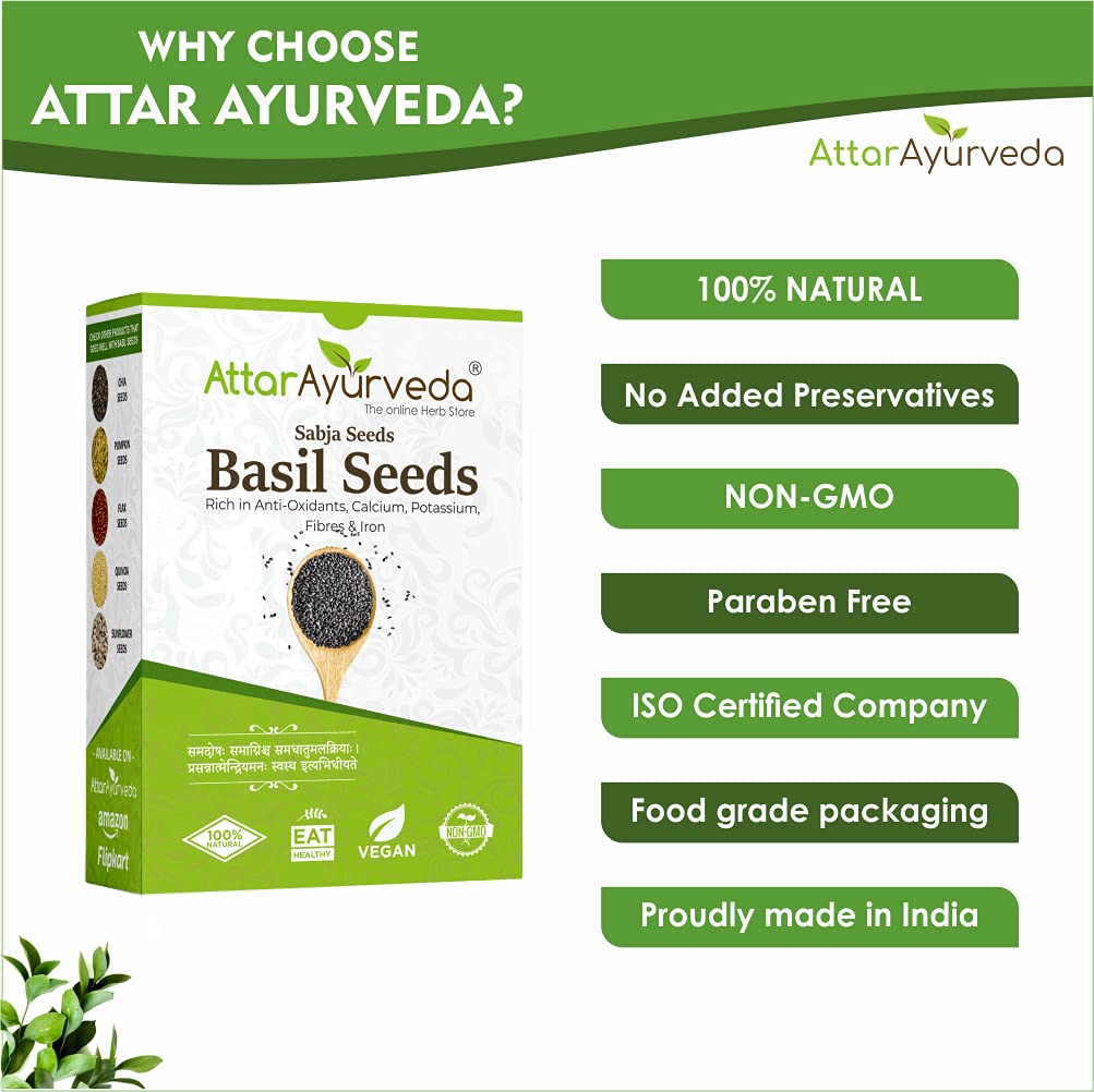 Attar Ayurveda Sabja Basil Seeds benefits