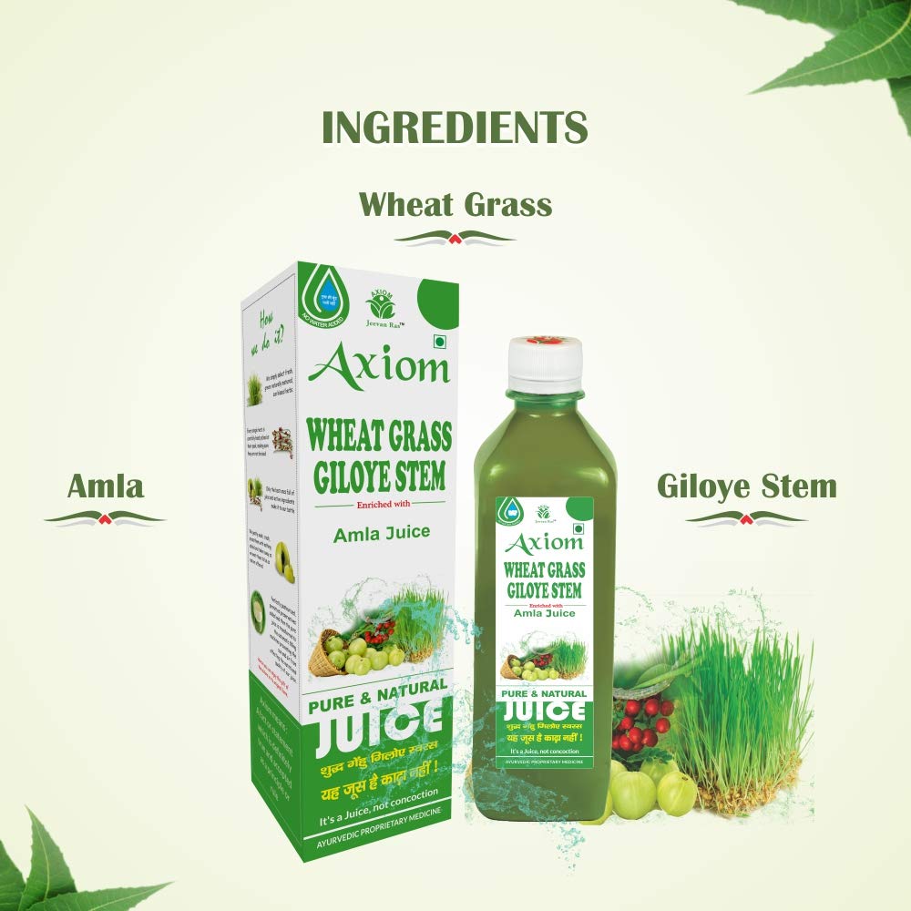 Jeevan Ras Axiom Wheat Grass Giloye Stem Juice ingredients