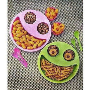 Multicolor Cute Big Smiley Plates for kids with Fork and Spoon - Distacart