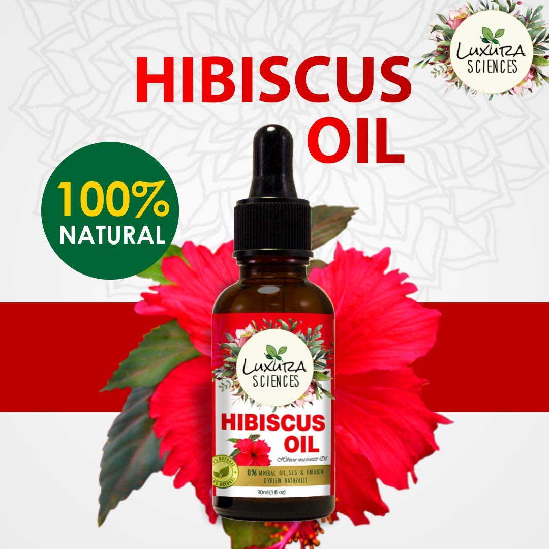 Luxura Sciences Organic Hibiscus Oil Japanese Vitamin E oil for Face, Skin, Hair Growth - Distacart