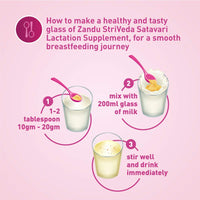Thumbnail for Zandu StriVeda Satavari Lactation Supplement for Increasing Breast Milk Supply How to make