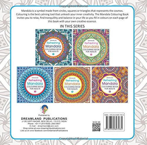 Dreamland Refreshing Mandala - Colouring Book for Adults (Pack) (5 Titles) - Distacart