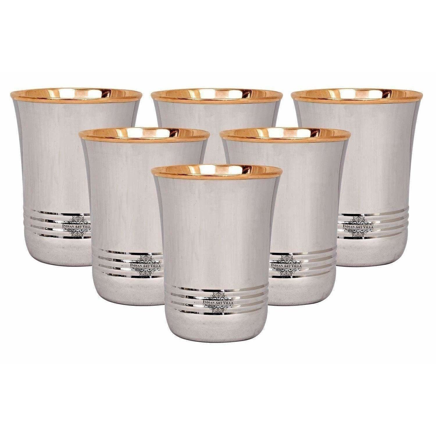 Copper Glass Tumbler Set, Drink ware - 6 Pieces - Distacart