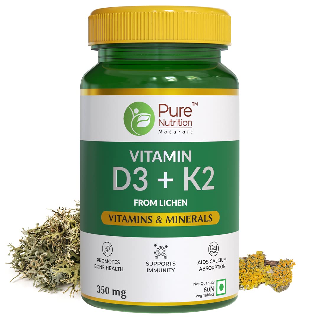Pure Nutrition Vitamin D3 + K2 Tablets - Distacart