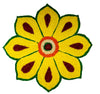 Kundan HandiKrafts Yellow Rangoli Mat - Readymade - Distacart
