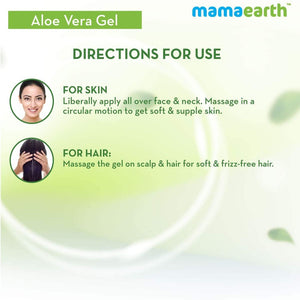 Mamaearth Aloe Vera Gel For SKin & Hair Directions for use