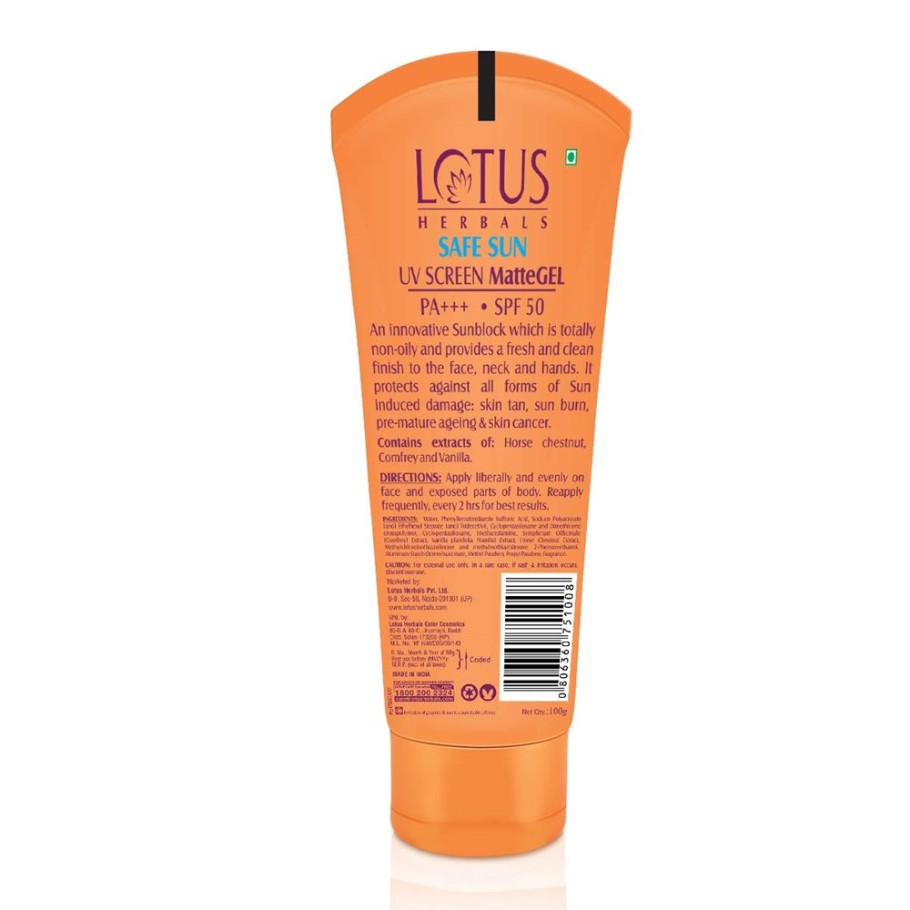 Lotus Herbals Safe Sun Invisible Matte Gel Sunscreen SPF 50 PA+++ - Distacart