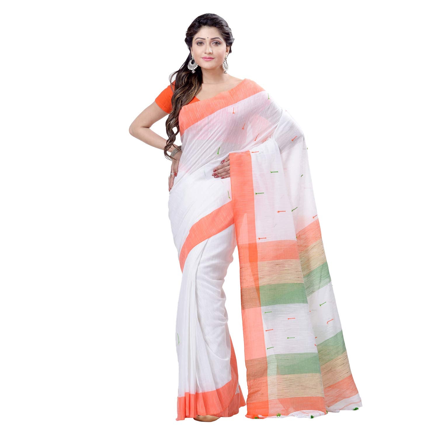 Desh Bidesh Women's Tant Cotton Saree With Blouse Piece - Distacart
