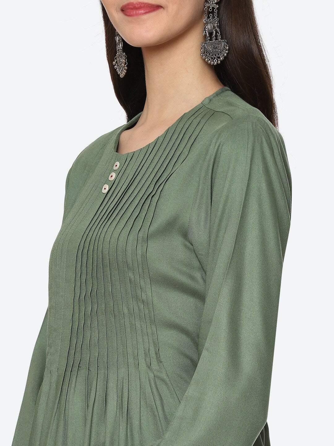 Biba Women Green Kurta with Palazzos & With Dupatta - Distacart