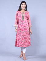 Thumbnail for HERE&NOW Printed Straight Regular Fit Kurta - Distacart